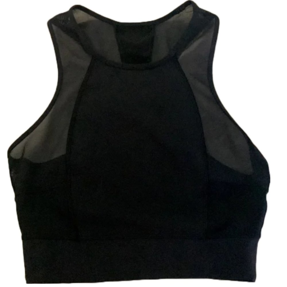 LULULEMON BLACK MESH CROP TOP